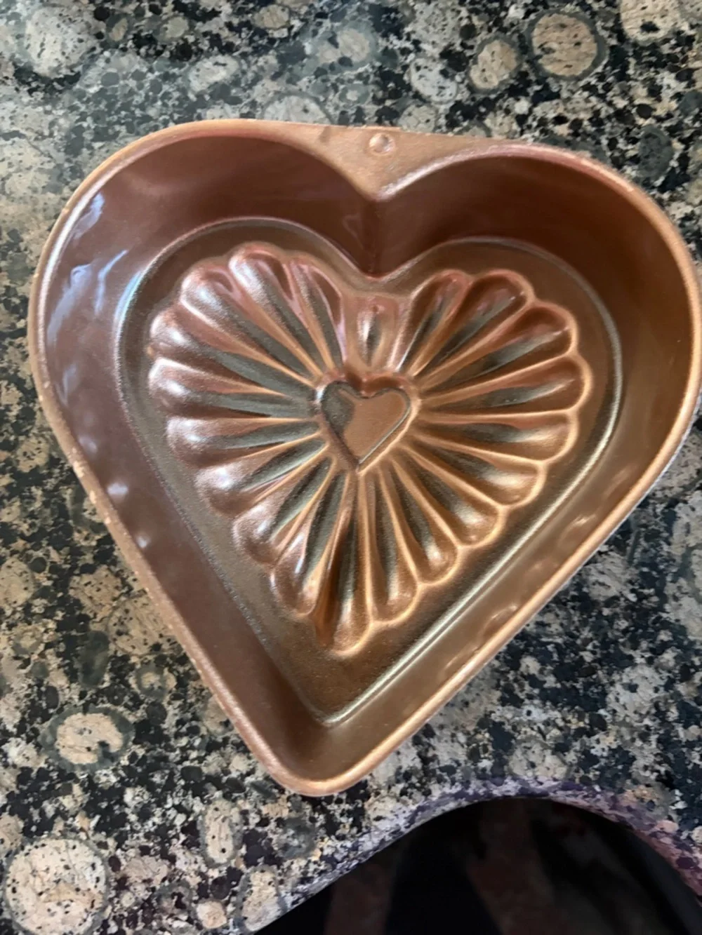 Vintage Heart-Shaped copper  Baking Mold
